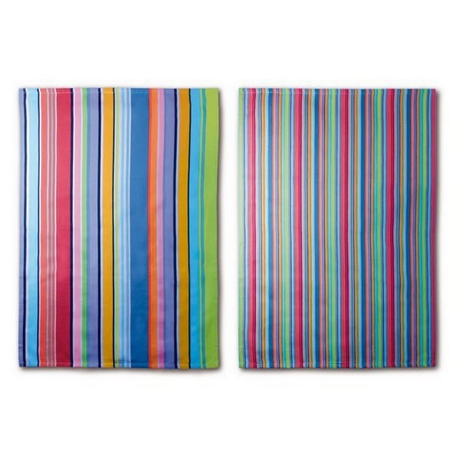 Torchon de cuisine design Remember set de 2 multicolore <span itemprop=