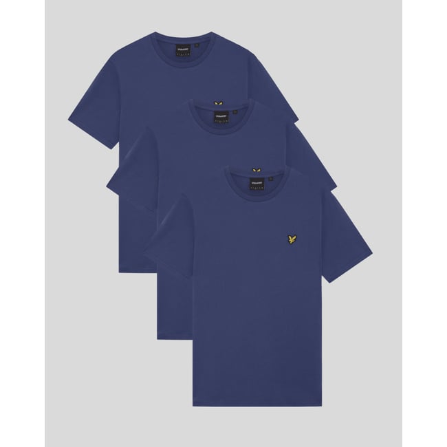 Lot de 3 T-shirts basiques bleu marine <span itemprop=