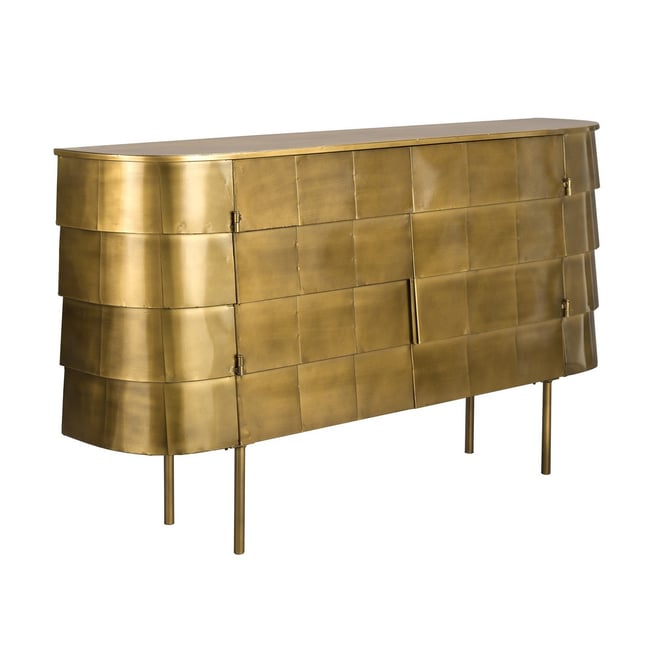 Commode originale en métal L117 - HANNA Couleur or <span itemprop=