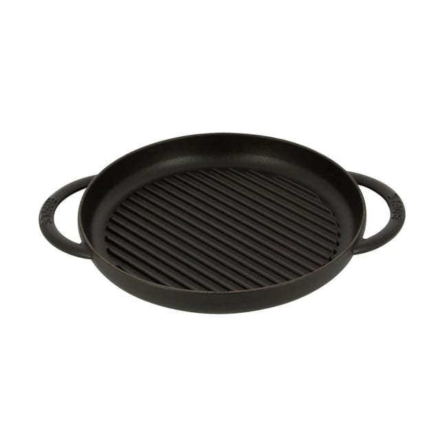 Plat pure gril fonte 26 cm noir <span itemprop=