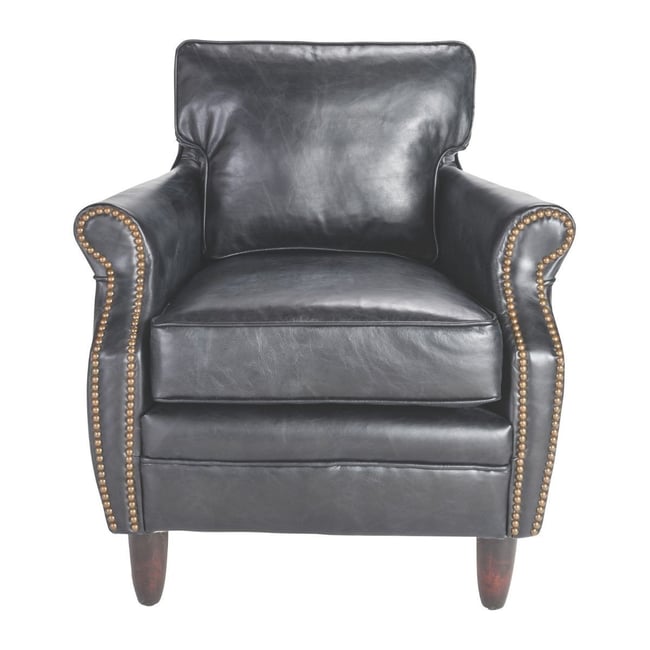 Fauteuil en cuir L73 cm - KANSAS - CALICOSY
