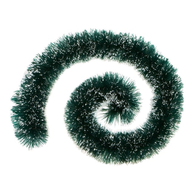 Guirlande de Noël verte boa blanc 2 m Couleur vert <span itemprop=