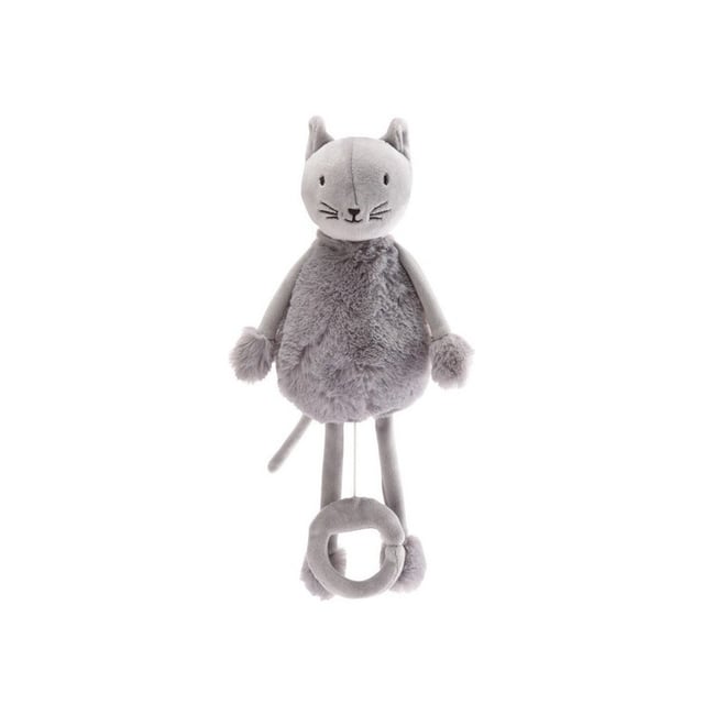 Peluche Boîte à musique - Oscar le Chat gris <span itemprop=