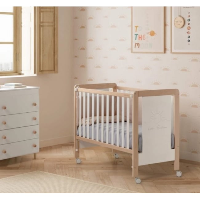 Lit Luciana 120x60 Blanc/Bois - MICUNA