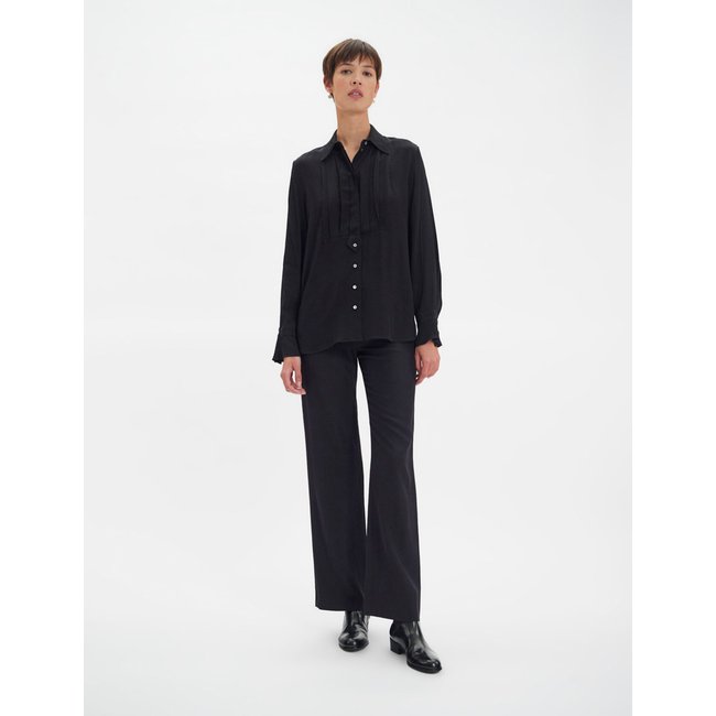 Chemise Clara blanche noir <span itemprop=