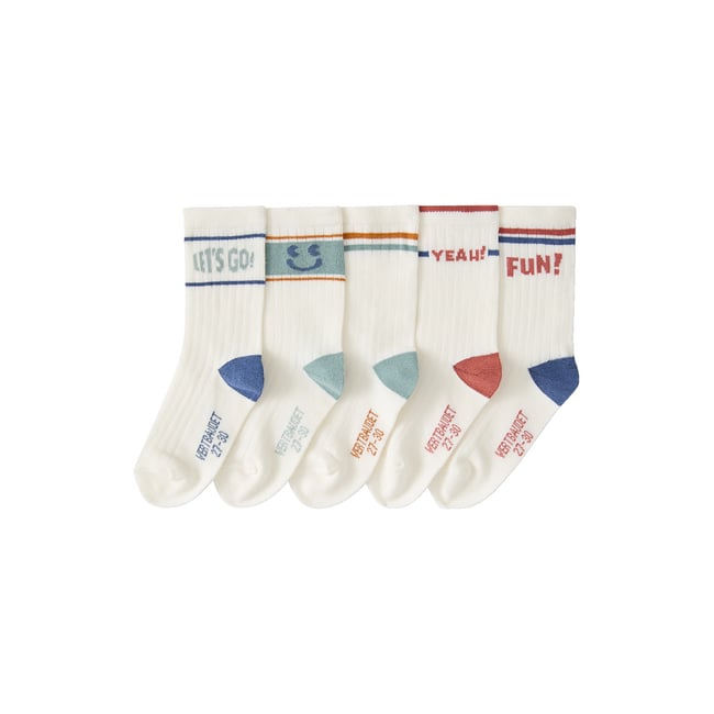Lot de 5 chaussettes écru <span itemprop=