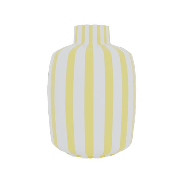 Vase décoratif rayé en céramique - MILAN Couleur jaune <span itemprop=