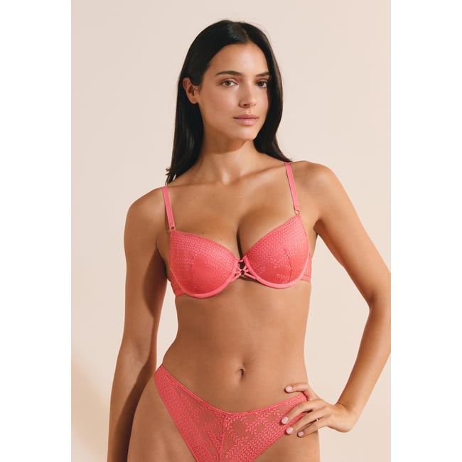 Soutien-gorge N.4 - Le coques fines en dentelle OASIS grenadine <span itemprop=