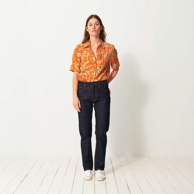 Pantalon Marius en coton jean <span itemprop=