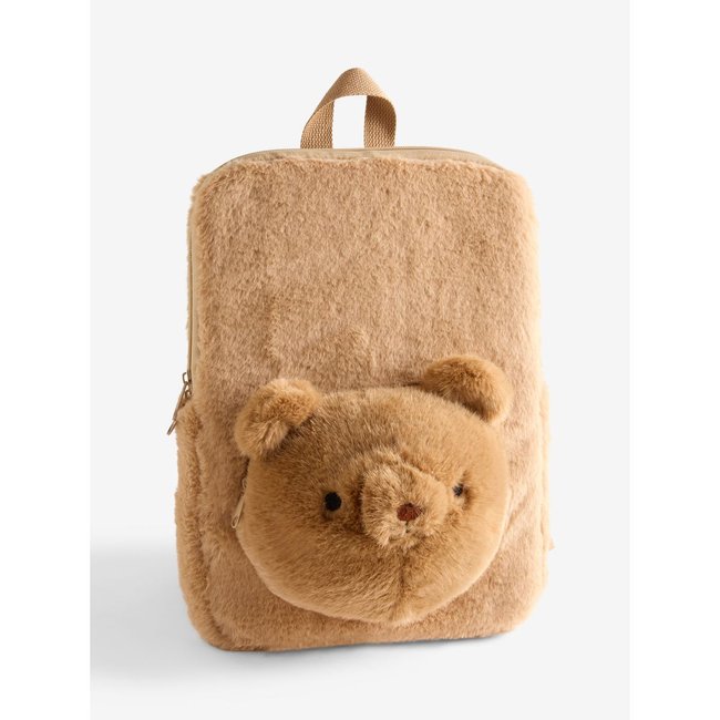 Sac à dos en imitation fourrure pour tablette naturel <span itemprop=