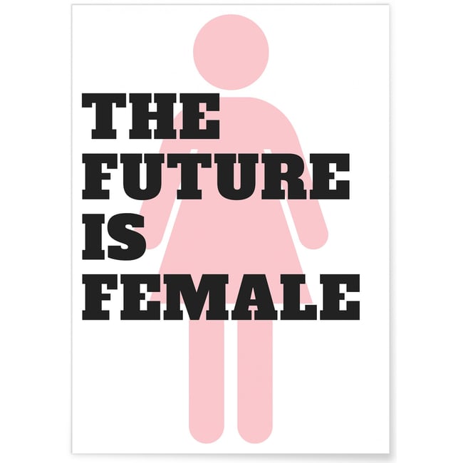 Affiche The future is Female Couleur blanc <span itemprop=