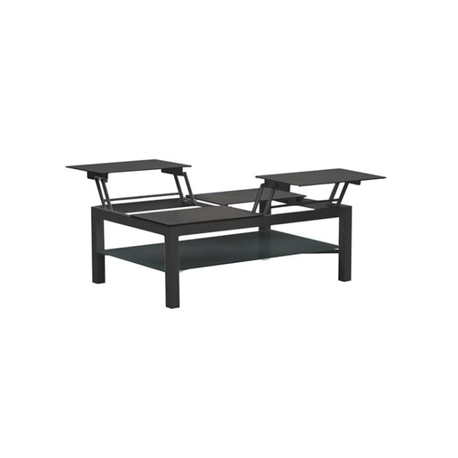 Table basse relevable en aluminium, JELLY gris anthracite <span itemprop=