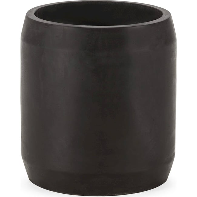 Cache-pot en ciment Couleur noir <span itemprop=