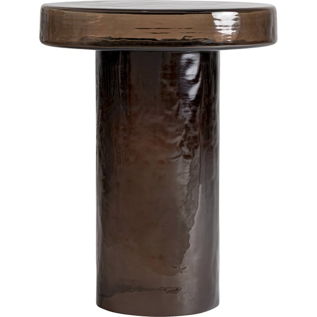 Table d'appoint en verre translucide Couleur brun translucide <span itemprop=