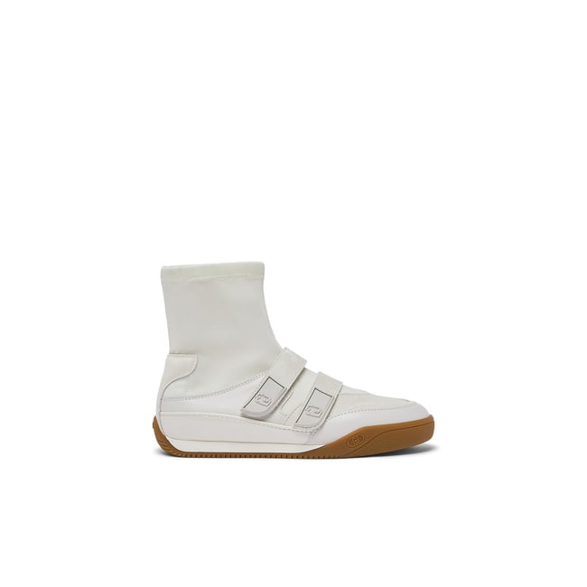 Sneakers alte effet python blanc lait <span itemprop=