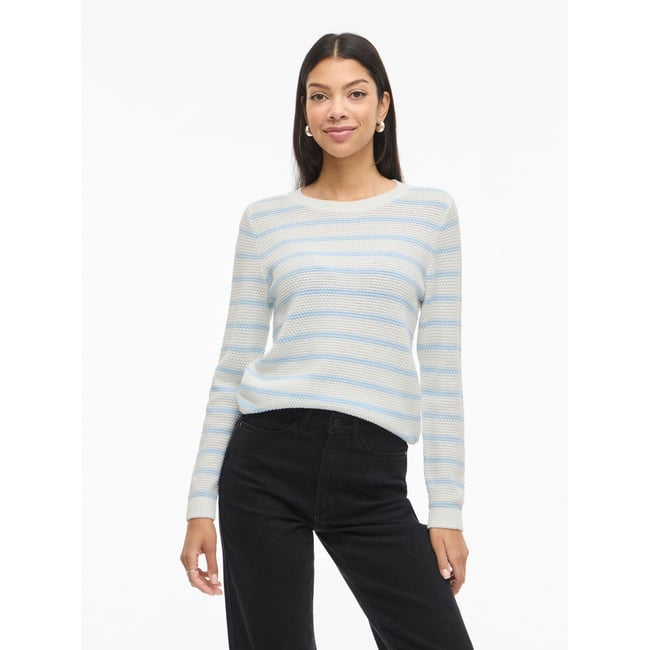 Pull En Maille blanc - white alyssum 7 <span itemprop=