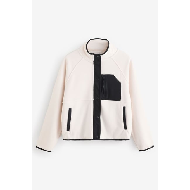 Veste sport en polaire ultra-douce écru <span itemprop=