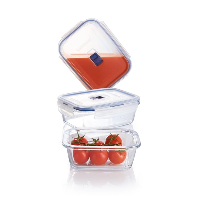 3 boites rectangles en verre -PURE BOX ACTIVE transparent <span itemprop=