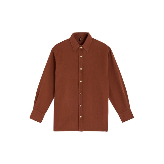 Chemise LIN MOCHA beige <span itemprop=