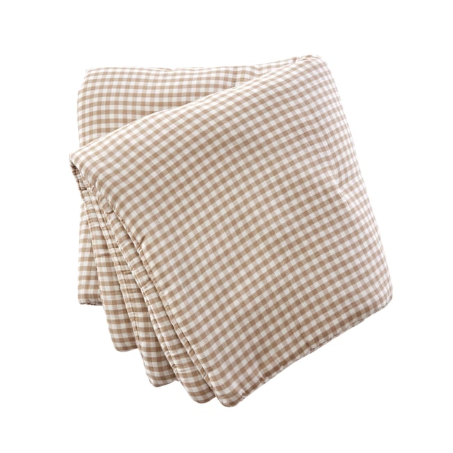Bout de lit 90 x 200 cm en gaze de coton Vicky ficelle <span itemprop=