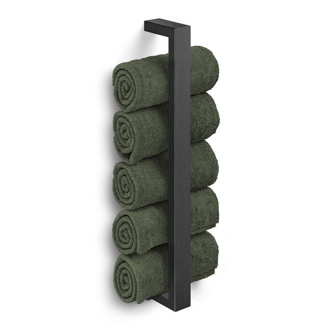 Suporte de parede para toalhas Linea, ZACK preto <span itemprop=
