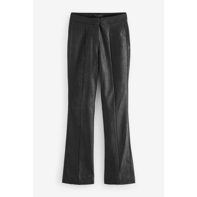 Pantalon bootcut en faux cuir noir <span itemprop=