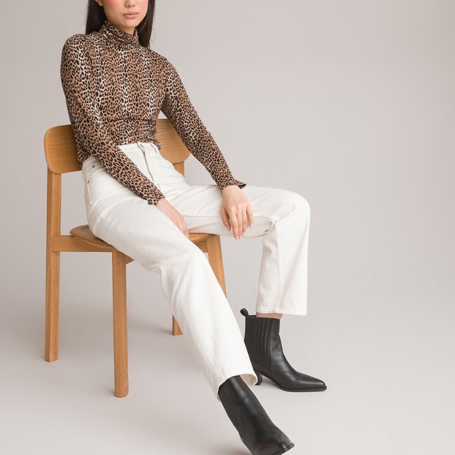 Cheetah turtleneck best sale