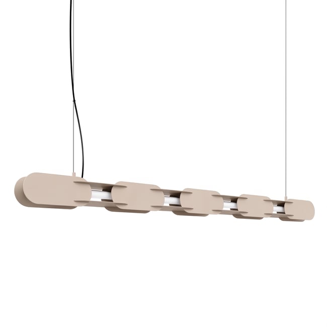 Suspension Acier Taupe LED 1 Chain Couleur taupe <span itemprop=