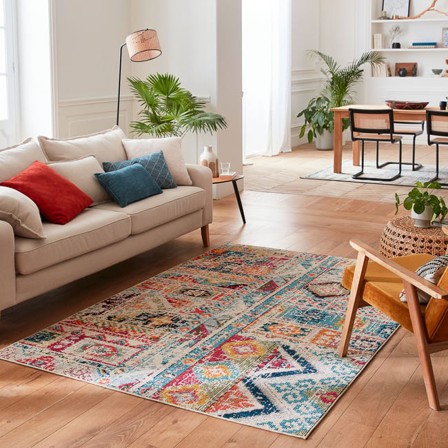 Tapis de salon vintage ANATOLIA Couleur multicolore <span itemprop=