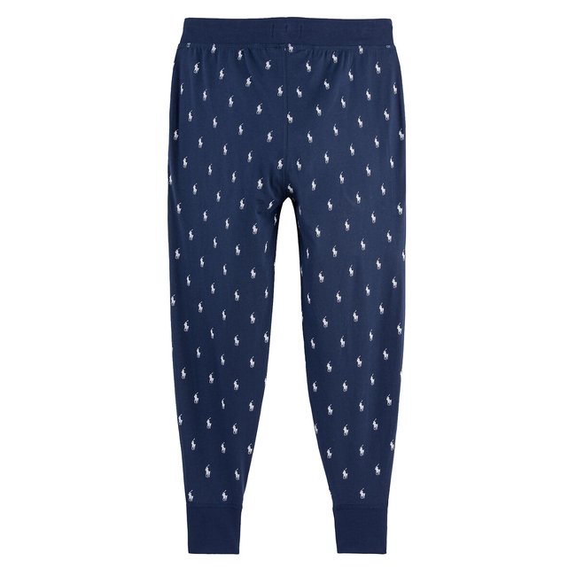 Pony player pyjama bottoms in cotton with elasticated waist navy print Polo Ralph Lauren La Redoute