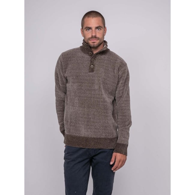 Pull Col Boutonné Litudo v002230 <span itemprop=