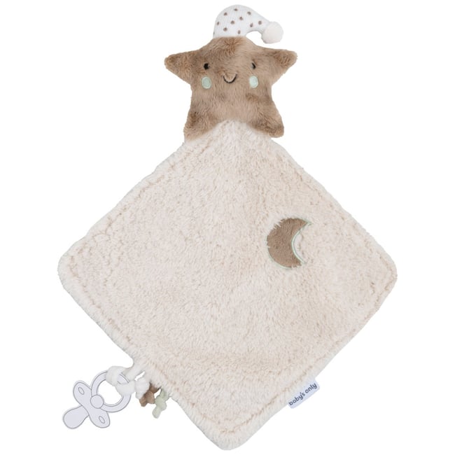 Doudou attache sucette beige, marron, noir <span itemprop=