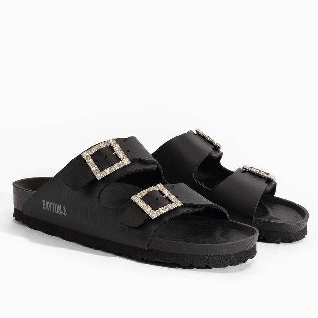 Sandales STRASS ATLAS pour femme black <span itemprop=
