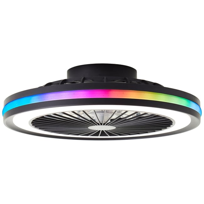Ventilateur de Plafond  PALMERO 40W LED noir <span itemprop=