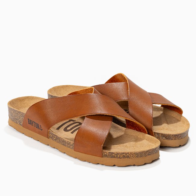 Sandales GOMERA pour femme camel <span itemprop=