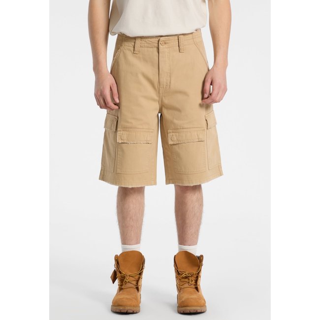 Short Cargo En Twill marron <span itemprop=
