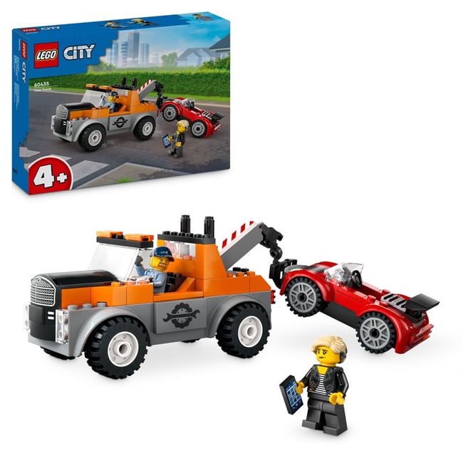 LEGO City - Set de Dépanneuse et Voiture de Sport - 60435 pour Enfants de 4 Ans et Plus multicolore <span itemprop=