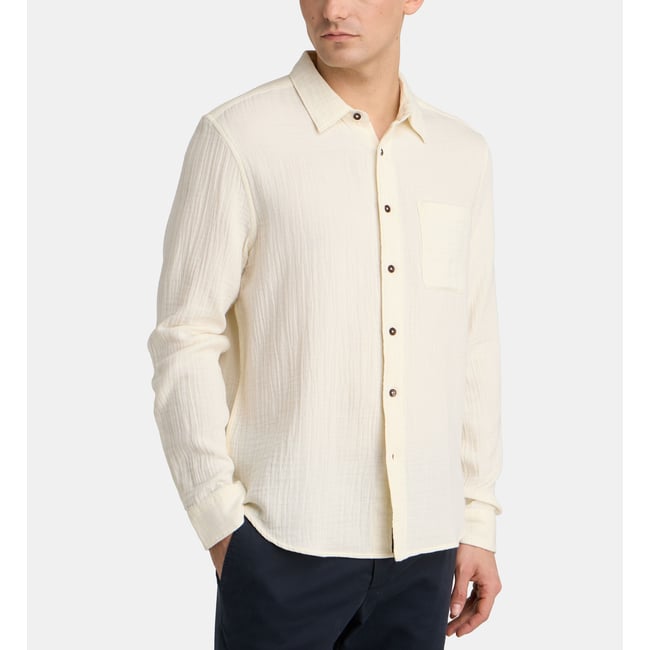 Chemise sirvoil en coton écru <span itemprop=