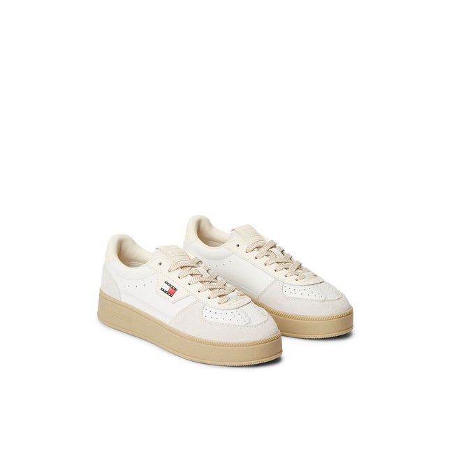 Baskets en cuir, plateforme, THE GREENWICH ecru <span itemprop=