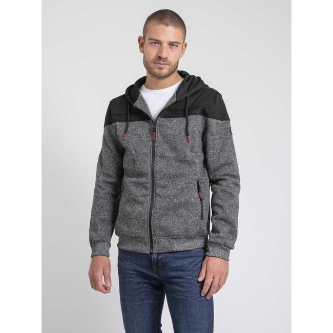 Sweat Zippé Capuche Wildomax antra <span itemprop=