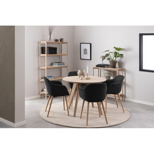 Table de salle à manger chêne blanchi L100 4 personnes - TIWI Couleur bois clair <span itemprop=