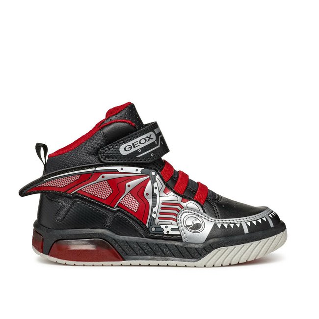 Sneakers alte traspiranti con led inek nero rosso Geox La Redoute