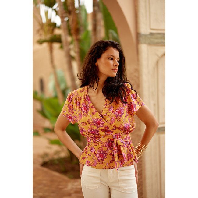 Blusa cruzada corta on sale