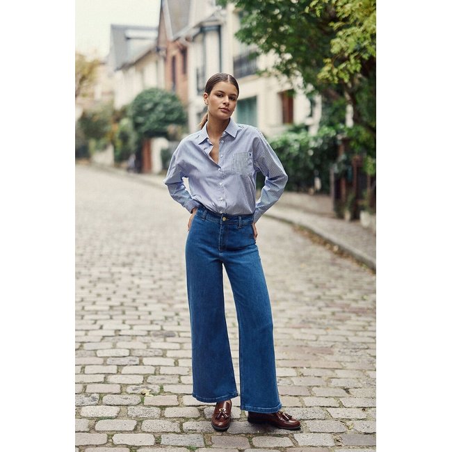 Paphos wide leg jeans with high waist, stonewashed, LA PETITE ETOILE