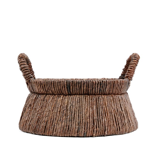 Panier en feuille de bananier CHIZARA Couleur beige <span itemprop=