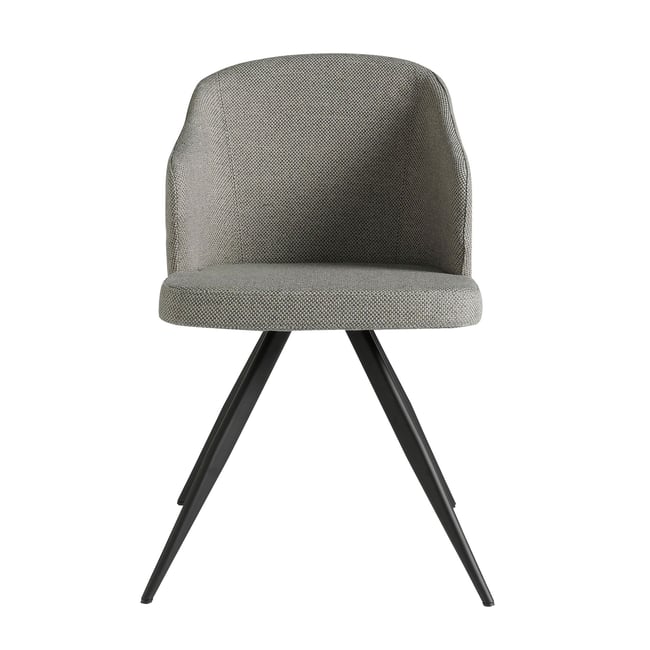 Chaise en tissu gris Couleur grey | black <span itemprop=