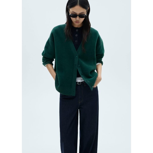 Cardigan maille imitation fourrure - MANGO