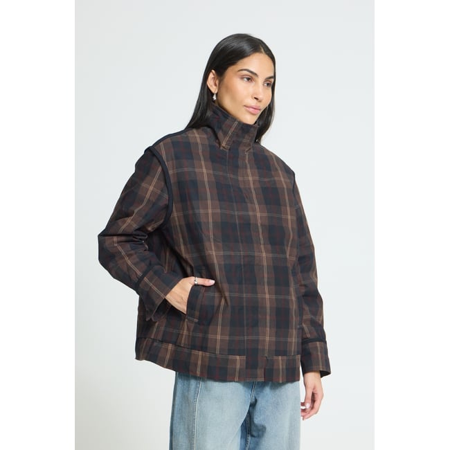 Veste d'extérieur bleu dark navy check <span itemprop=