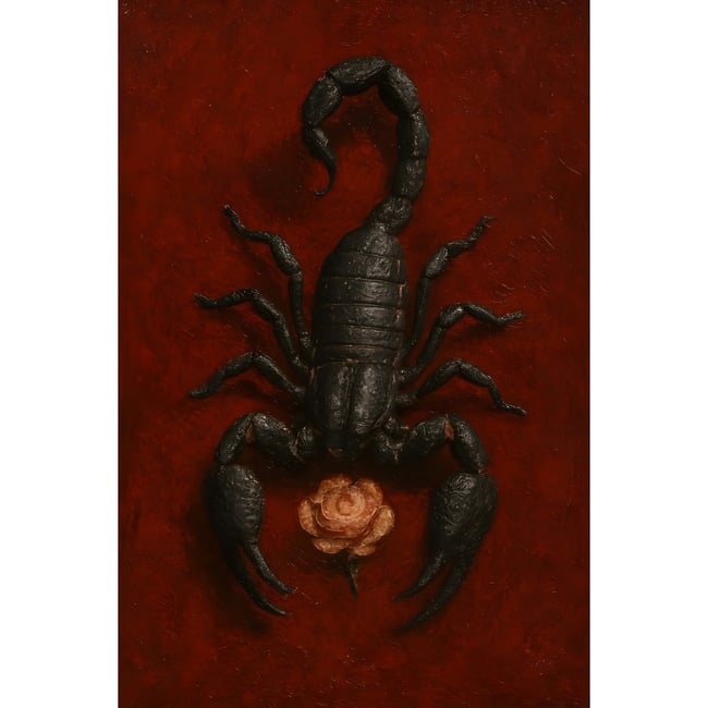 Tableau Sur Toile Scorpion Graphique ANIMAUX Couleur tableaux sur toile-rouge <span itemprop=