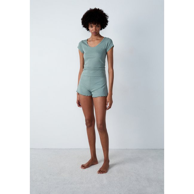 T-shirt de pyjama manches courtes en coton imprimé POLLIN - ETAM